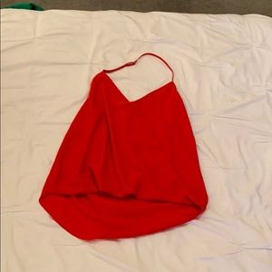 Red halter shirt